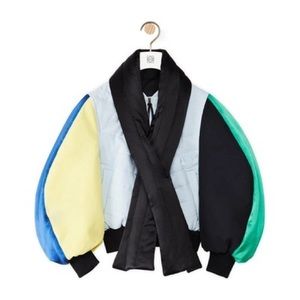 Current Season Loewe Multicolor Bomber with Scarf.